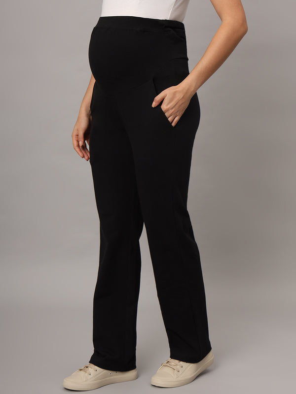 Mamma Presto High Waist Black Maternity Trousers - Da Intimo