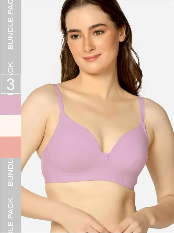 Pack Of 3 Soft Padded Everyday Comfort T-Shirt Bra - Da Intimo