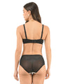 Floral Printed Cotton Mesh Padded Full Coverage Bra & Panty Set with Lace Detailing