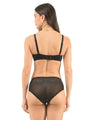 Floral Printed Cotton Mesh Padded Full Coverage Bra & Panty Set with Lace Detailing