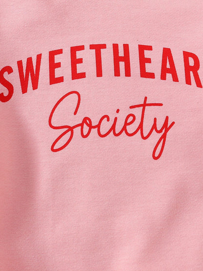 Single Sweater Cute Letters Printing