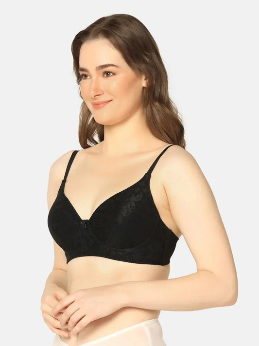 Lightly Padded Lacy Design Everyday T-Shirt Bra - Da Intimo - Lingerie Online Store India