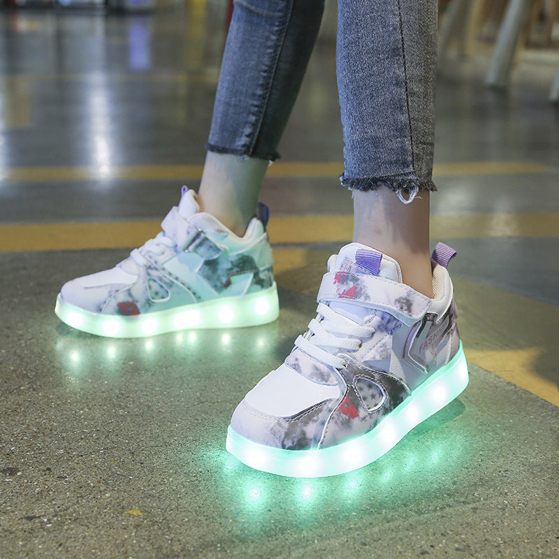 Children's Casual Light Running Soft-soled Luminous Shoes