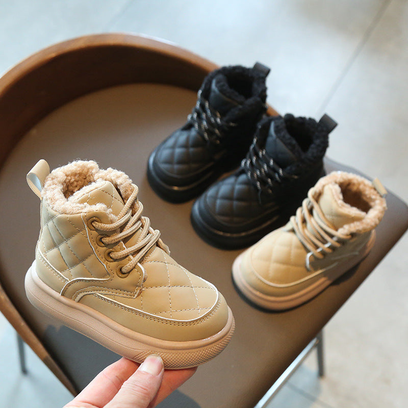 Children's Winter Ankle Boots with Lamb Wool