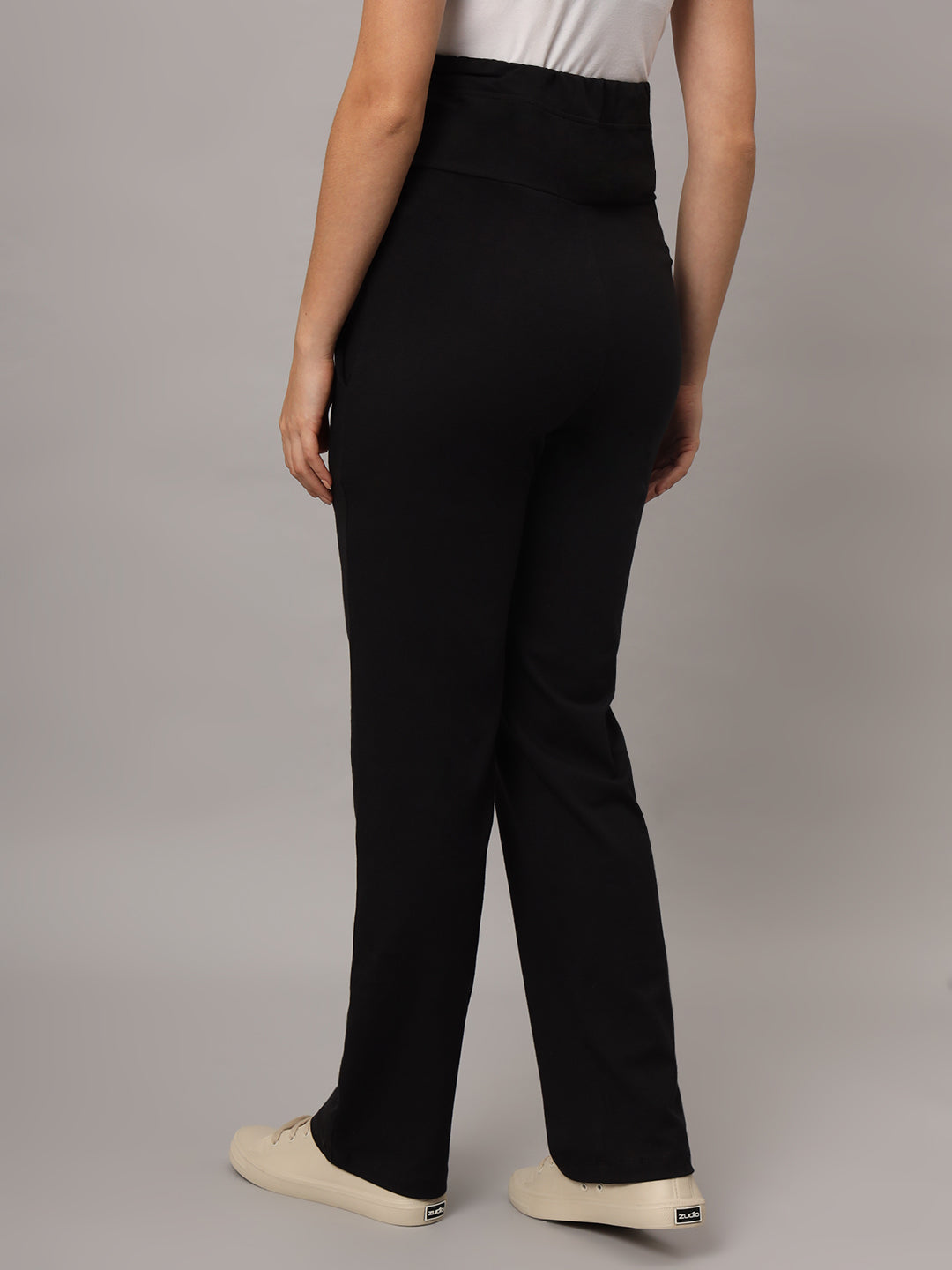 Mamma Presto High Waist Black Maternity Trousers - Da Intimo