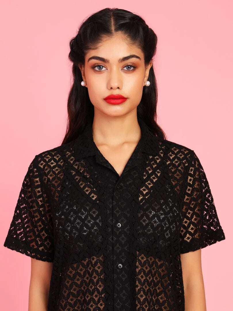 Da Intimo Delicate Lace Half Sleeves Relaxed Fit shrug - Da Intimo - Lingerie Online Store India