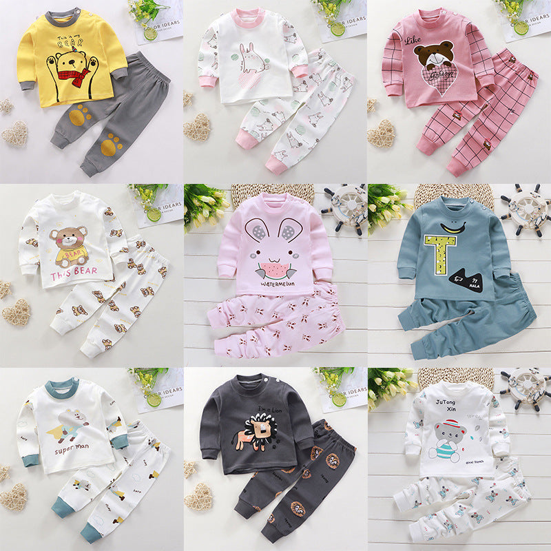 Cotton Children Autumn And Winter Pajamas