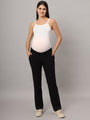 Mamma Presto Low Waist Black Maternity Trousers - Da Intimo