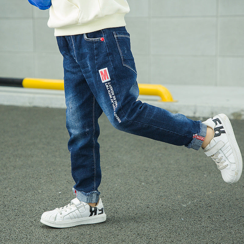 Korean-Style Boys' Fashion Jeans