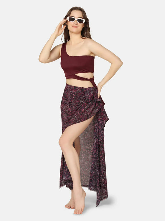 Paisley Print Wrap Around Sarong - Da Intimo - Lingerie Online Store India