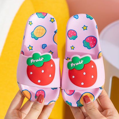 Strawberry Children's Slippers Summer Indoor Soft Bottom Non-slip Kid Baby