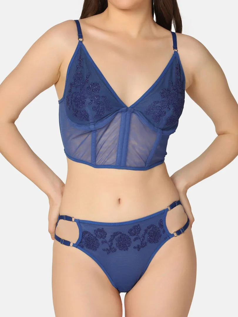 Da Intimo Embroidered Design Corset - Da Intimo