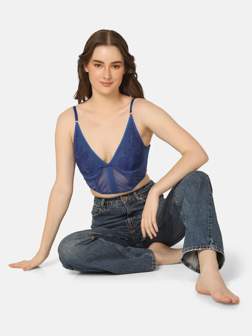 Da Intimo Embroidered Design Corset - Da Intimo