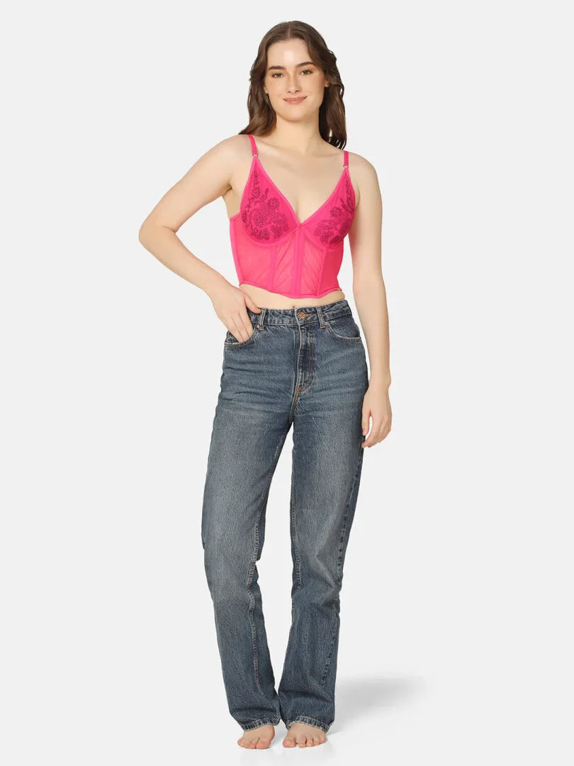 Da Intimo Embroidered Design Corset - Da Intimo