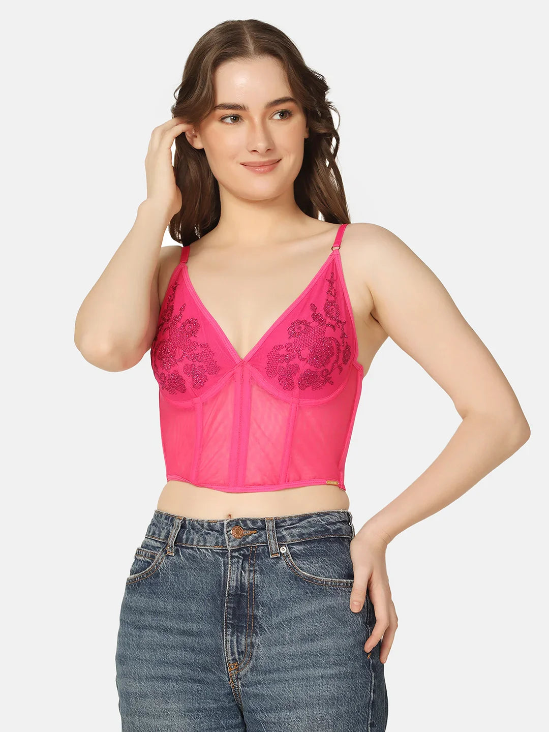 Da Intimo Embroidered Design Corset - Da Intimo