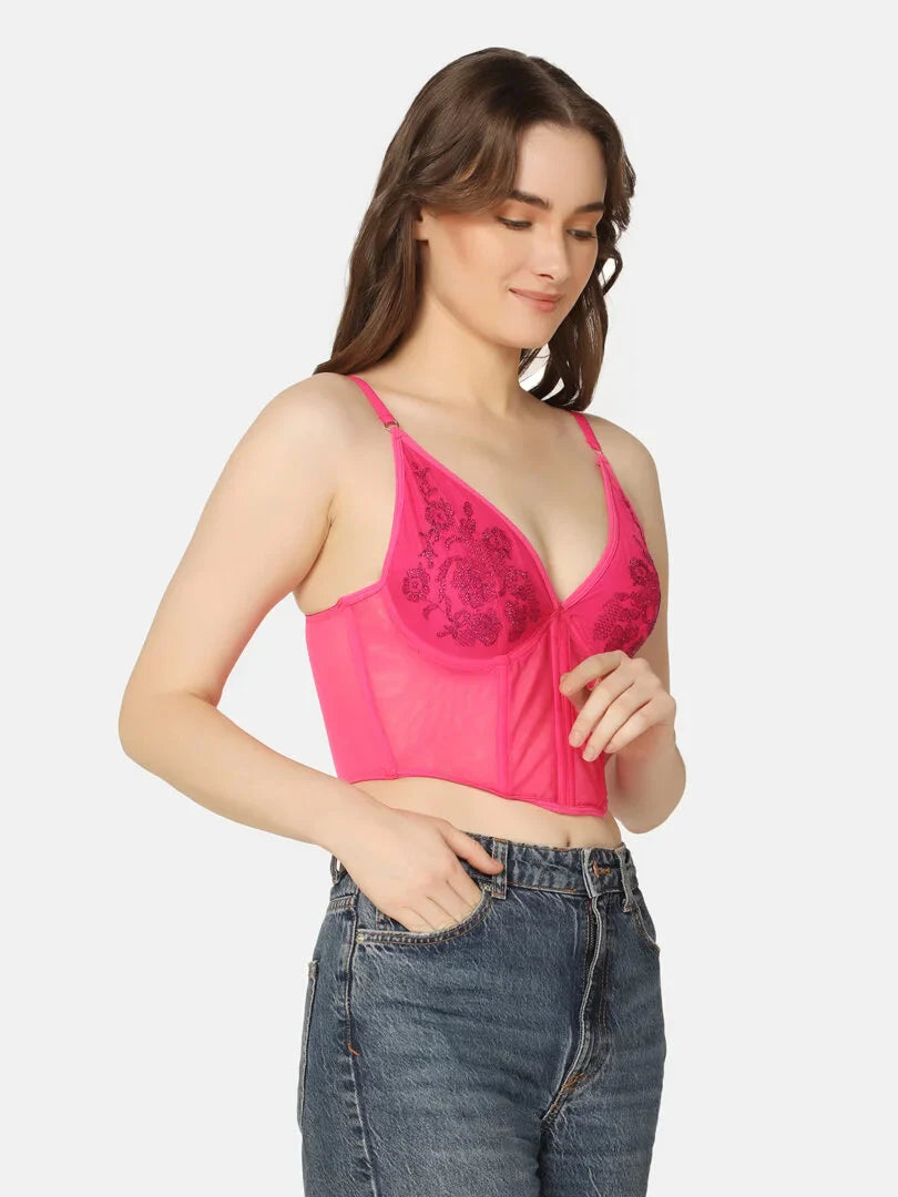 Da Intimo Embroidered Design Corset - Da Intimo