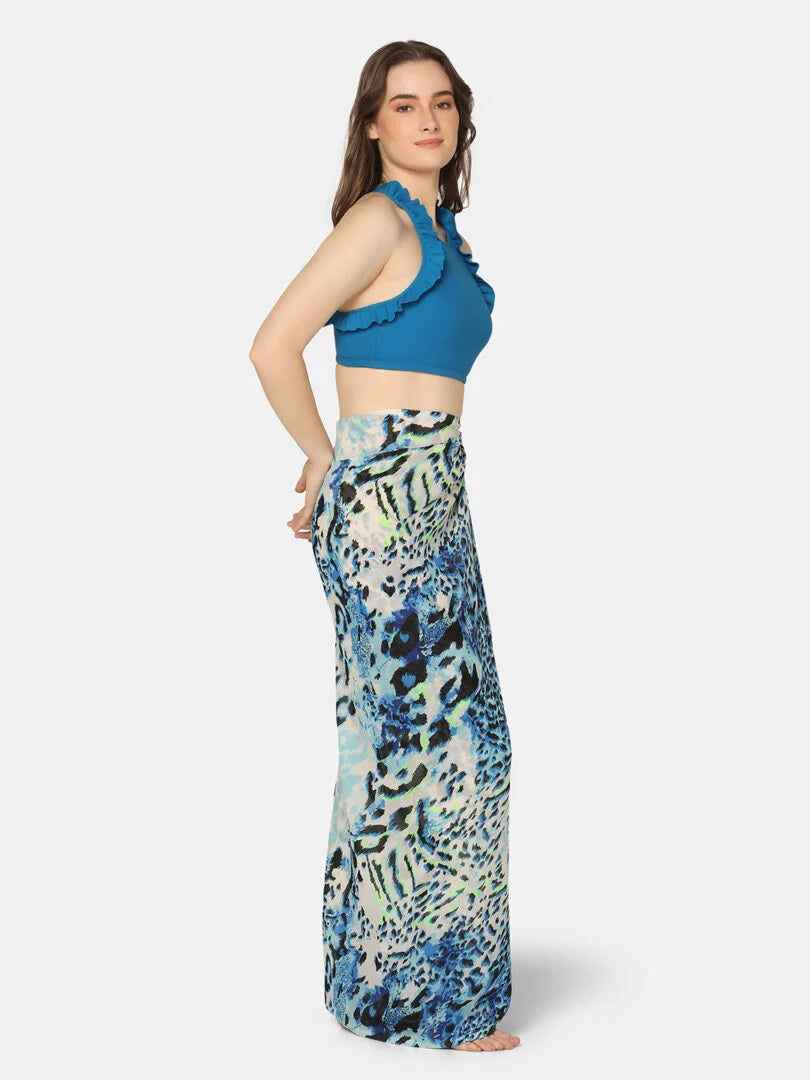 Halter Neck Three Piece Swimwear Set with Sarong - Da Intimo - Lingerie Online Store India