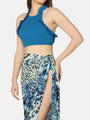 Halter Neck Three Piece Swimwear Set with Sarong - Da Intimo - Lingerie Online Store India