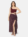 Cut-Out Off Shoulder Swimwear Set with Sarong - Da Intimo - Lingerie Online Store India
