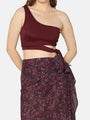 Cut-Out Off Shoulder Swimwear Set with Sarong - Da Intimo - Lingerie Online Store India