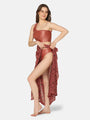 Cut-Out Off Shoulder Swimwear Set with Sarong - Da Intimo - Lingerie Online Store India