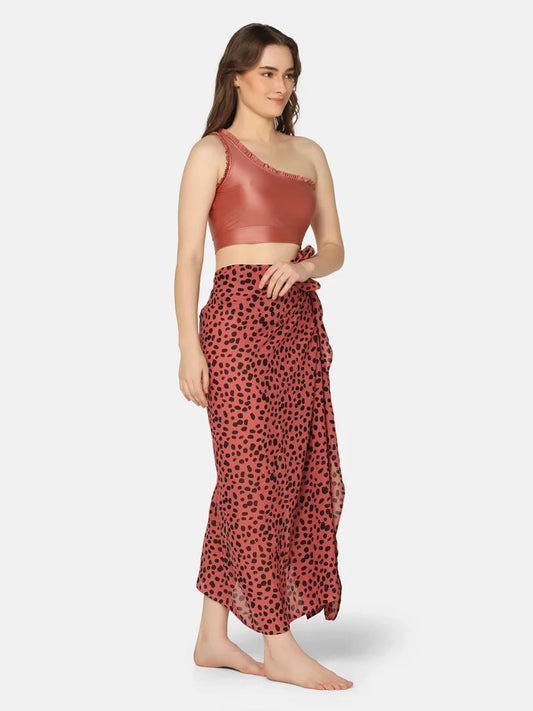 Cut-Out Off Shoulder Swimwear Set with Sarong - Da Intimo - Lingerie Online Store India