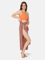 Cut-Out Off Shoulder Swimwear Set with Sarong - Da Intimo - Lingerie Online Store India