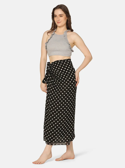 Halter Neck Three Piece Swimwear Set with Sarong - Da Intimo - Lingerie Online Store India