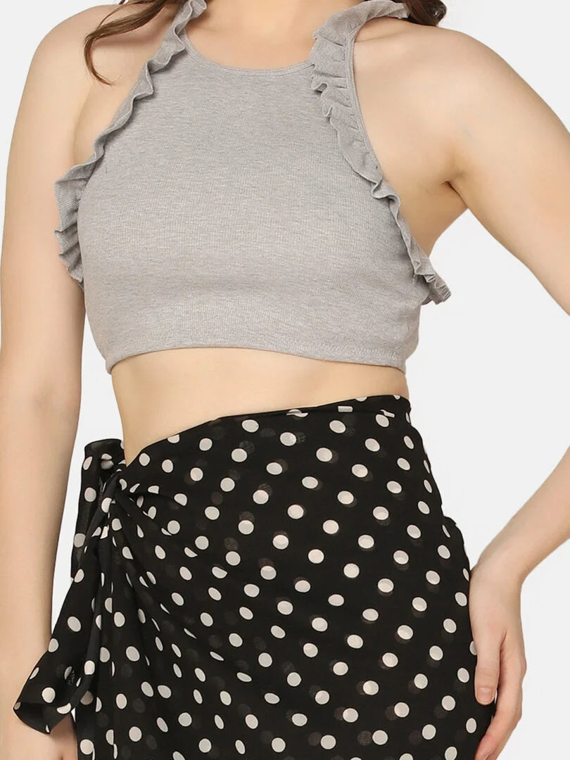 Halter Neck Three Piece Swimwear Set with Sarong - Da Intimo - Lingerie Online Store India