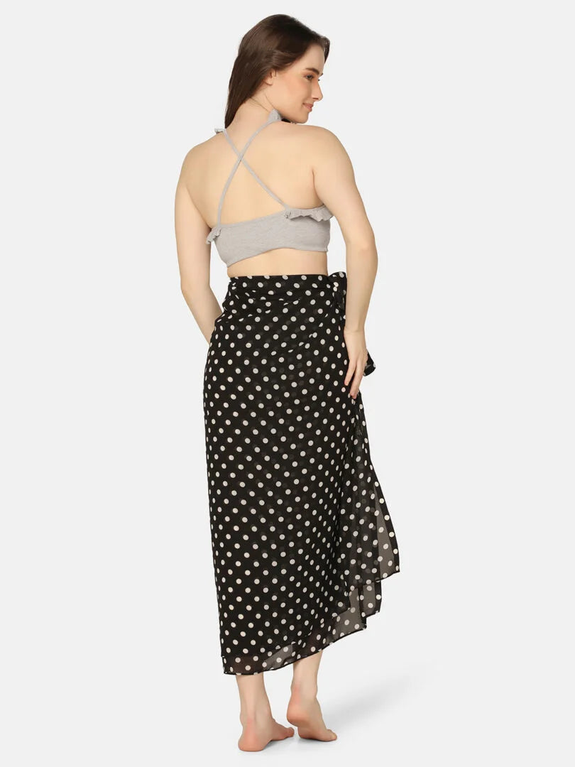 Halter Neck Three Piece Swimwear Set with Sarong - Da Intimo - Lingerie Online Store India
