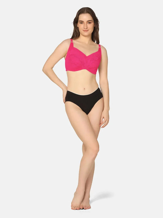 Full Coverage Lace Design Minimizer Bra - Da Intimo