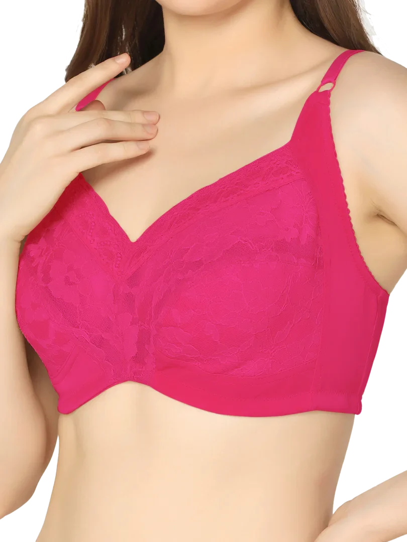Full Coverage Lace Design Minimizer Bra - Da Intimo