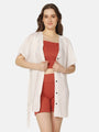 Cut-Out Three Piece Swimwear Set with Cover Up Shirt - Da Intimo - Lingerie Online Store India