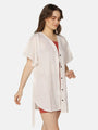 Cut-Out Three Piece Swimwear Set with Cover Up Shirt - Da Intimo - Lingerie Online Store India