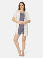 Cut-Out Three Piece Swimwear Set with Cover Up Shirt - Da Intimo - Lingerie Online Store India