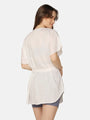 Cut-Out Three Piece Swimwear Set with Cover Up Shirt - Da Intimo - Lingerie Online Store India