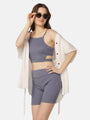 Cut-Out Three Piece Swimwear Set with Cover Up Shirt - Da Intimo - Lingerie Online Store India
