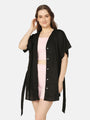 Cut-Out Three Piece Swimwear Set with Cover Up Shirt - Da Intimo - Lingerie Online Store India