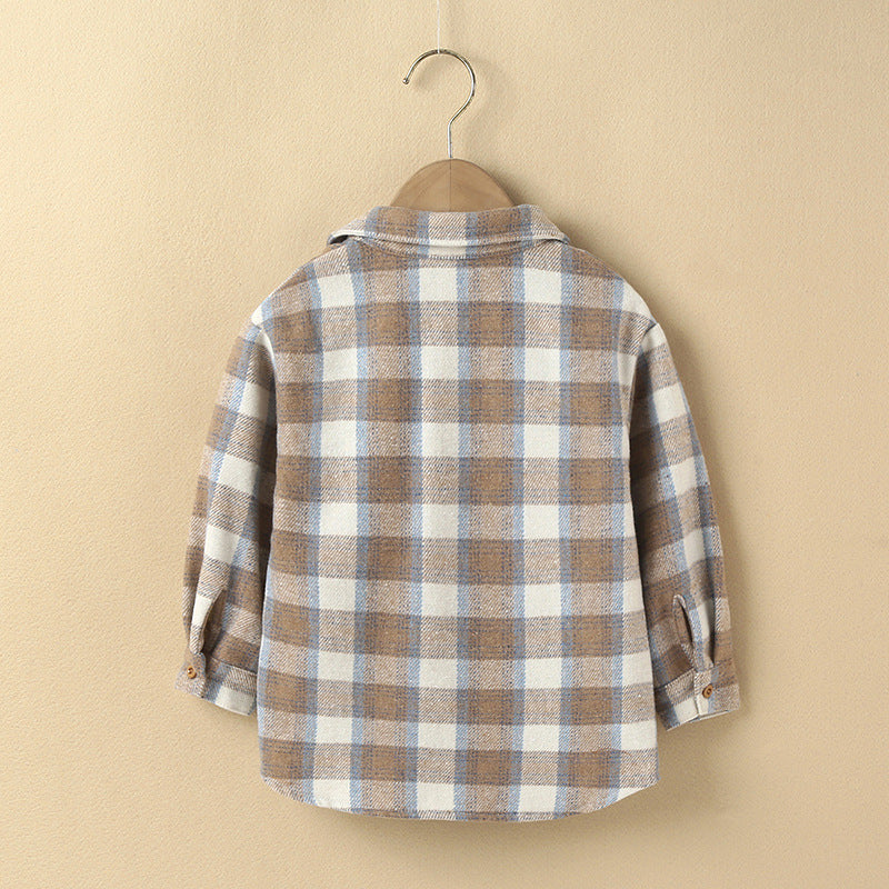 Version Fashion Small Plaid Shirt For Children