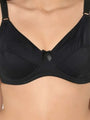 Black Plus Size Underwired Lightly Padded Everyday Bra - Da Intimo - Lingerie Online Store India