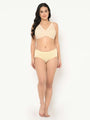 Beige Cotton Full Coverage Plus Size Bra - Da Intimo - Lingerie Online Store India