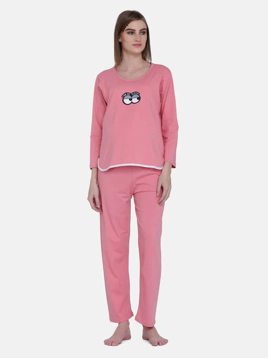 Sleepy Eyes Feeding Nightwear Set - Da Intimo - Lingerie Online Store India