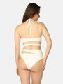 Cut Out Ring Design Stylish Solid Swimwear Set - Da Intimo - Lingerie Online Store India
