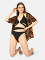 Cut Out Ring Design Stylish Solid Swimwear Set - Da Intimo - Lingerie Online Store India
