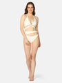 Cut Out Ring Design Stylish Solid Swimwear Set - Da Intimo - Lingerie Online Store India