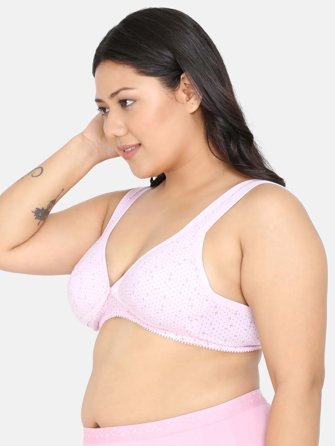 Full Coverage Non Padded Adjustable Straps Printed Maternity Bra - Da Intimo