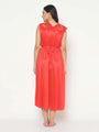 Maxi Satin Dress With Slit - Da Intimo - Lingerie Online Store India
