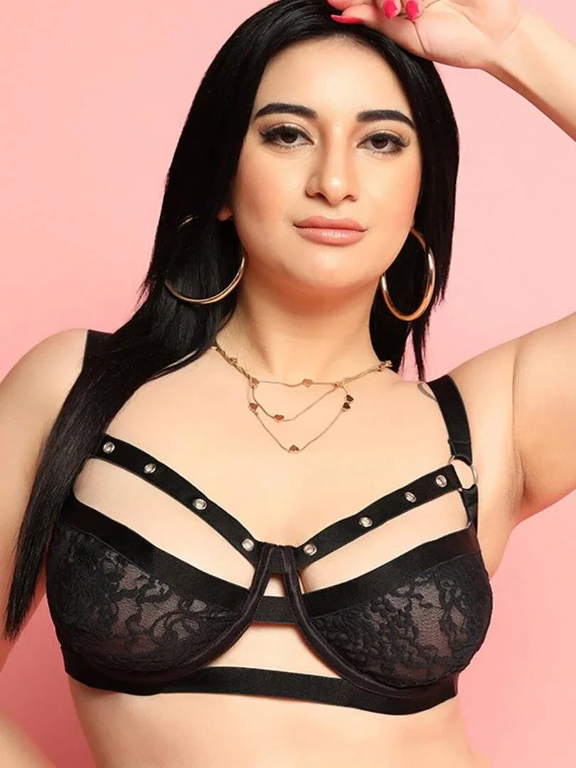 Pack of 2 Rivet Design Underwired Strappy Bra - Da Intimo