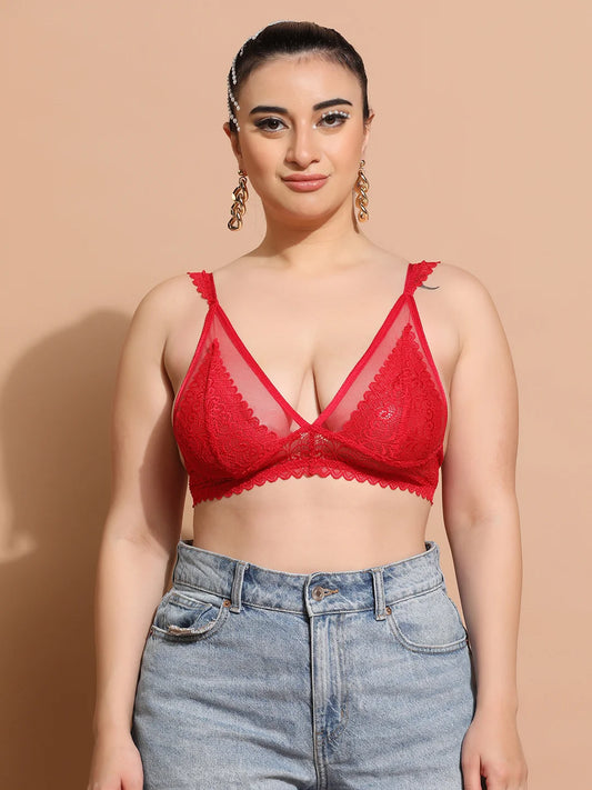 Soft Lace Non Padded Winged Strap Bra - Da Intimo