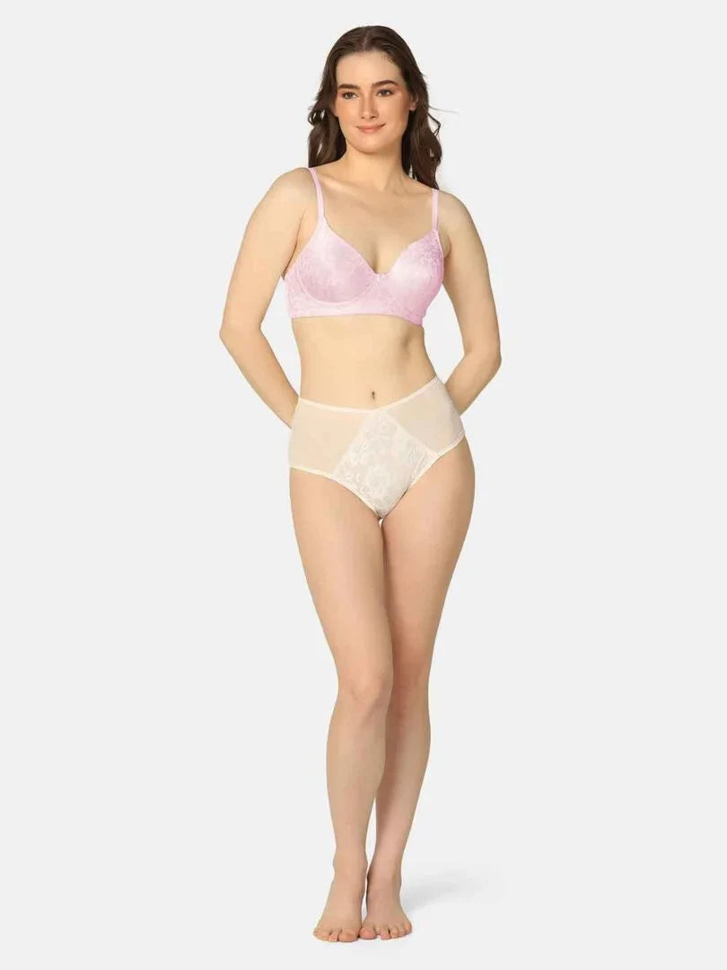 Lightly Padded Lacy Design Everyday T-Shirt Bra - Da Intimo - Lingerie Online Store India